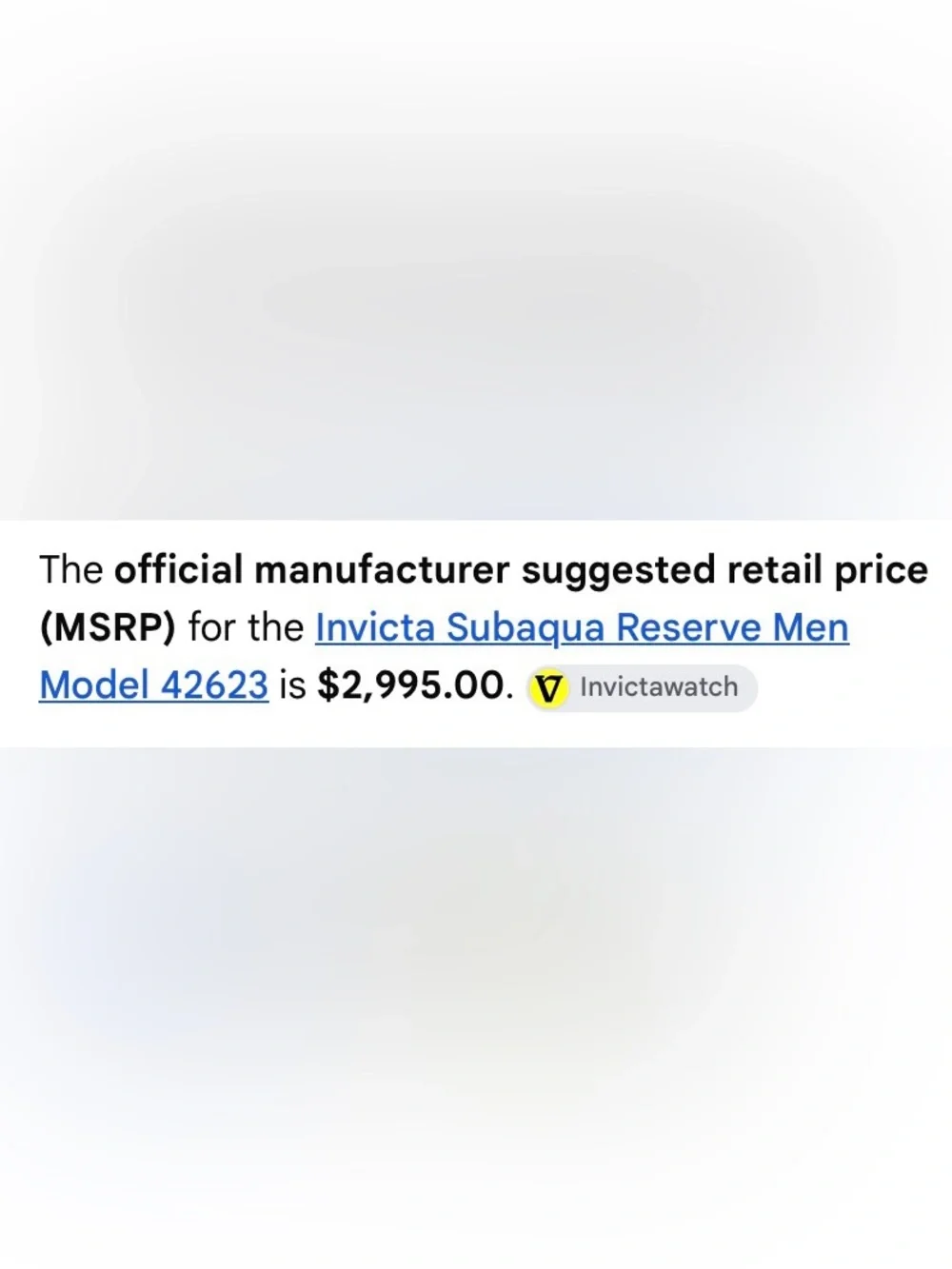 Invicta Men's reserve Subaqua specialty automatic watch. No battery required.